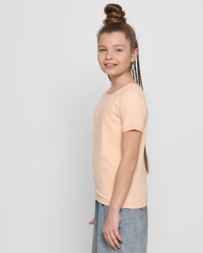 Детская футболка Standart, персиковый 56303, Цвет: Персиковий, Размер: 116, изображение 4