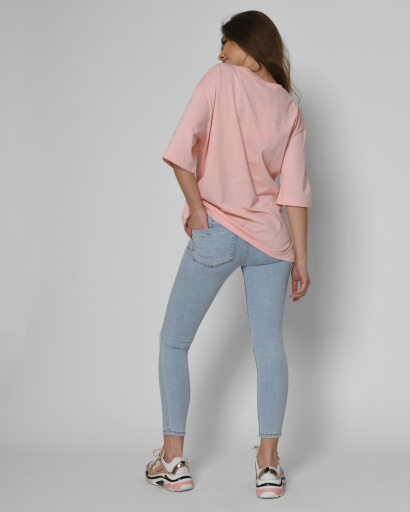 Женская розовая футболка Standart с вышивкой Philosophy 57912, Цвет: Розовый, Размер: L, изображение 4