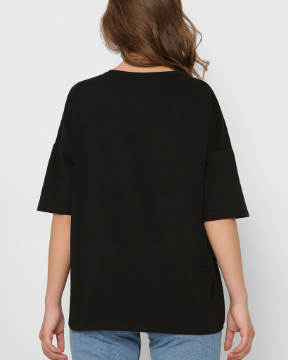 Жіноча футболка Standart oversize з принтом My Old Friend, чорний 57874, Колір: Чорний, Розмір: L, зображення 2