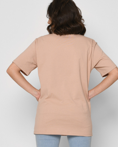 Жіноча футболка з принтом Exclusively 57904, Колір: Кемел, Розмір: S, зображення 4