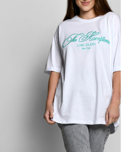Жіноча біла футболка Standart з вишивкою The Hamptons 57918, Колір: Білий, Розмір: XL, зображення 3