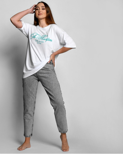 Жіноча біла футболка Standart з вишивкою The Hamptons 57918, Колір: Білий, Розмір: XL, зображення 5