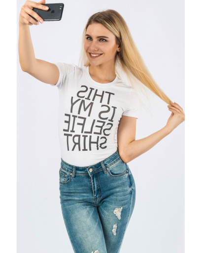 Женская футболкаCRC 201-3-1254 58036, Цвет: Белый, Размер: XS, изображение 3