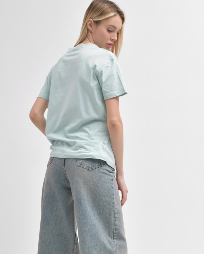 Женская мятная футболка Standart с принтом London 57931, Цвет: Мята, Размер: M, изображение 3