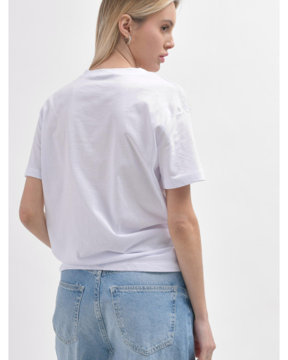 Женская белая футболка Standart с принтом London 57932, Цвет: Белый, Размер: L, изображение 2