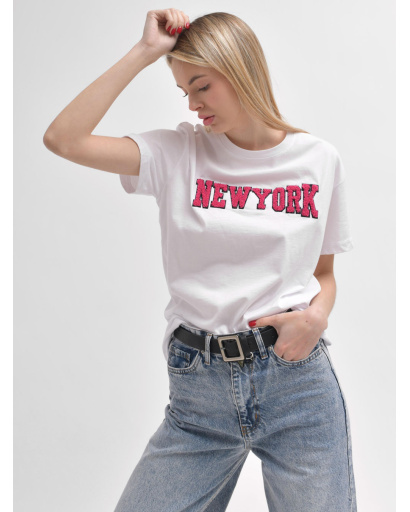 Белая женская футболка Standart "NewYork" 57933, Цвет: Белый, Размер: S, изображение 4