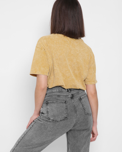 Женская горчичная футболка Standart с надписью Florida и рисунком девушки 57877, Цвет: Горчица, Размер: S, изображение 5