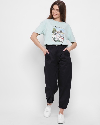 Женская мятная футболка Standart с принтом и надписью New York City 57880, Цвет: Мята, Размер: M, изображение 6