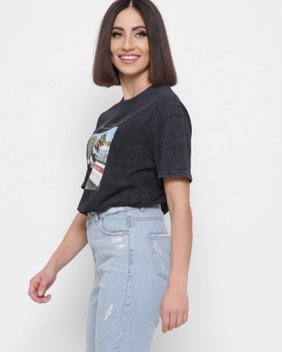 Женская черная футболка Standart с принтом и надписью New York City 57881, Цвет: Черный, Размер: S, изображение 3