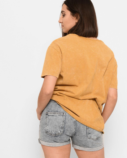 Женская горчичная футболка Standart с принтом и надписью New York City 57882, Цвет: Горчица, Размер: S, изображение 2