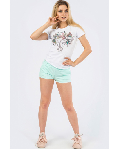 Женская футболкаCRC 201-3-1257 58038, Цвет: Белый, Размер: XS, изображение 3