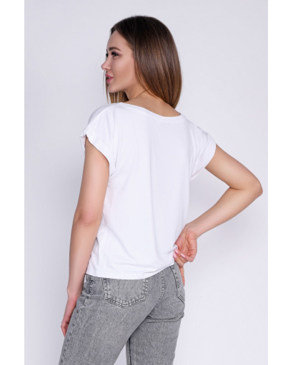 Белая женская футболка «Злой Микки-Маус» 57853, Цвет: Белый, Размер: M, изображение 3