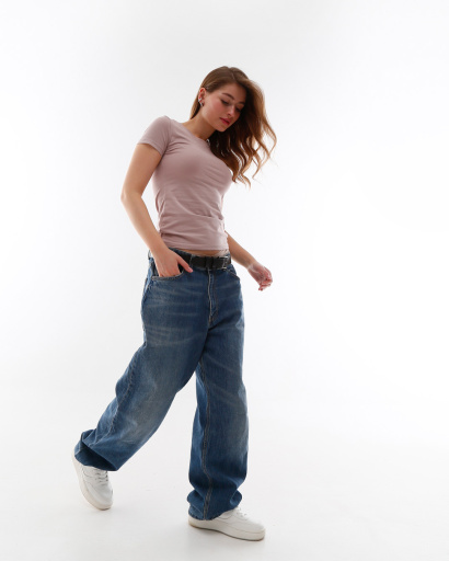 Футболка жіноча базова Standart CRC FS-201-21 57836, Колір: Світло-рожевий, Розмір: S, зображення 2