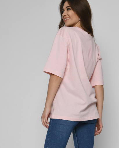 Розовая женская футболка don`t touch me 57905, Цвет: Розовый, Размер: L, изображение 2