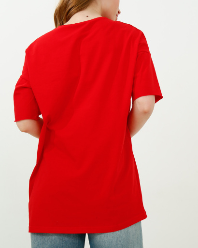 Женская длинная футболка Standart, красный 57869, Цвет: Красный, Размер: XS, изображение 6