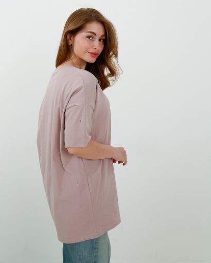 Женская длинная футболка Standart, розовый 57870, Цвет: Светло-розовый, Размер: XS, изображение 5