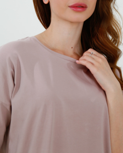 Женская длинная футболка Standart, розовый 57870, Цвет: Светло-розовый, Размер: XS, изображение 7