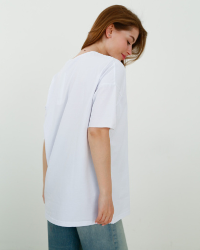 Женская длинная футболка Standart, белый 57871, Цвет: Белый, Размер: XS, изображение 4