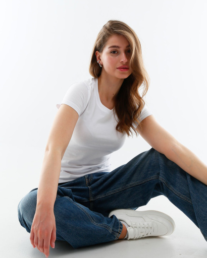 Футболка жіноча базова Standart CRC FS-201-3 57830, Колір: Білий, Розмір: XS, зображення 3