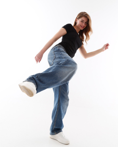 Футболка жіноча базова Standart CRC FS-201-8 57832, Колір: Чорний, Розмір: L, зображення 2