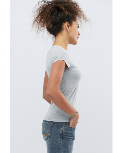 Футболка жіноча базова Standart CRC FS-215-4 57837, Колір: Сірий, Розмір: XS, зображення 2