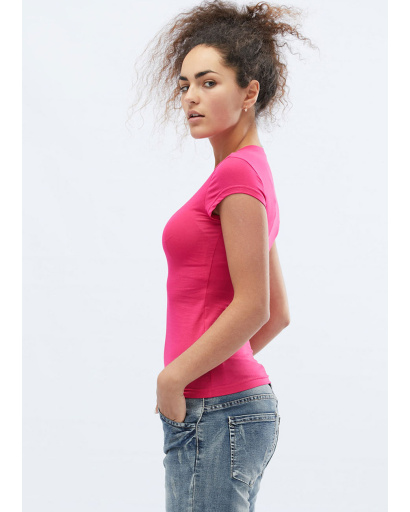 Футболка жіноча базова Standart CRC FS-215-9 57838, Колір: Малина, Розмір: XS, зображення 2