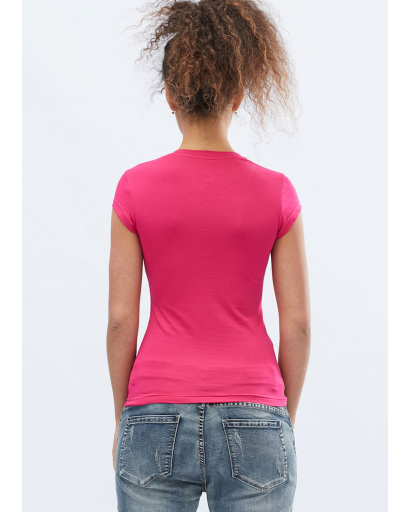 Футболка жіноча базова Standart CRC FS-215-9 57838, Колір: Малина, Розмір: XS, зображення 3