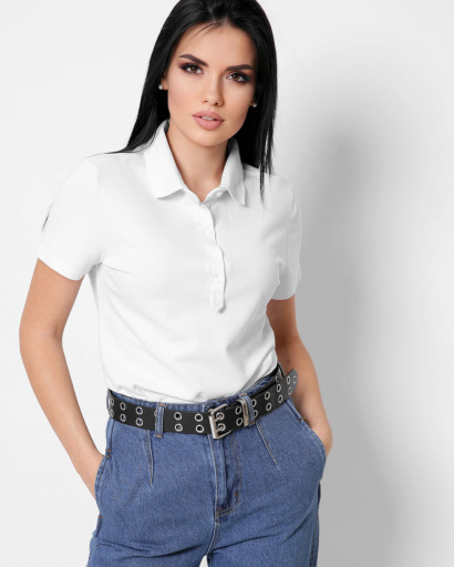 Футболка жіноча поло Premium CRC FP-225-3 57791, Колір: Білий, Розмір: XS, зображення 3