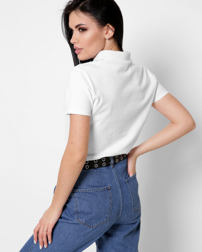 Футболка жіноча поло Premium CRC FP-225-3 57791, Колір: Білий, Розмір: XS, зображення 4