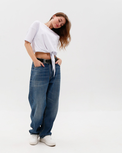 Футболка женская базовая oversize Standart CRC FS-219-3 57786, Цвет: Белый, Размер: XS, изображение 2