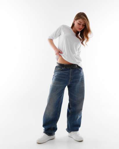 Футболка женская базовая oversize Standart CRC FS-218-3 57788, Цвет: Белый, Размер: XS, изображение 2