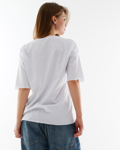 Футболка женская базовая oversize Standart CRC FS-218-3 57788, Цвет: Белый, Размер: XS, изображение 5