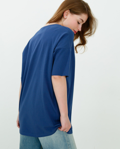 Женская длинная футболка Standart, джинс 57872, Цвет: Джинс, Размер: L, изображение 3