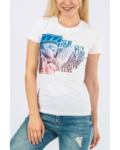 Футболка CRC 201-3-1258 58039, Цвет: Белый, Размер: XS, изображение 3