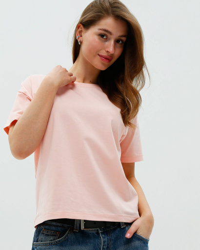 Футболка жіноча базова Standart CRC FS-216-27 57848, Колір: Персиковий, Розмір: XS, зображення 3