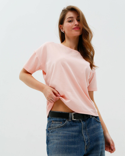 Футболка жіноча базова Standart CRC FS-216-27 57848, Колір: Персиковий, Розмір: XS, зображення 4