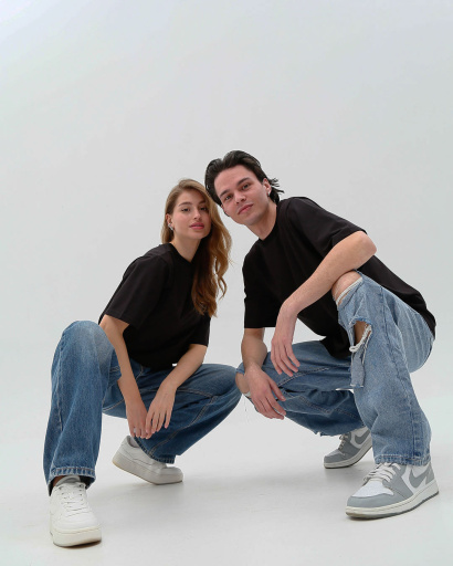 Футболка унисекс базовая oversize Premium CRC FP-133-8 57802, Цвет: Черный, Размер: XL, изображение 6