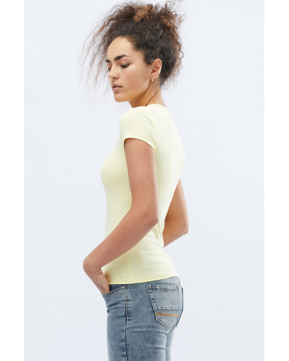 Футболка жіноча базова Standart CRC FS-214-6 57841, Колір: Жовтий, Розмір: M, зображення 2
