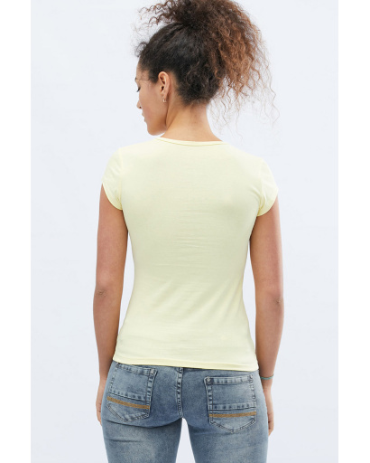 Футболка жіноча базова Standart CRC FS-214-6 57841, Колір: Жовтий, Розмір: M, зображення 3
