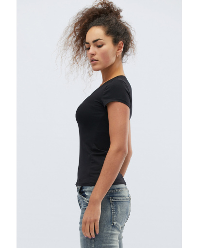 Футболка жіноча базова Standart CRC FS-214-8 57842, Колір: Чорний, Розмір: L, зображення 2