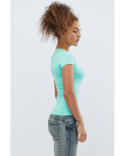Футболка жіноча базова Standart CRC FS-214-7 57844, Колір: М'ята, Розмір: M, зображення 2