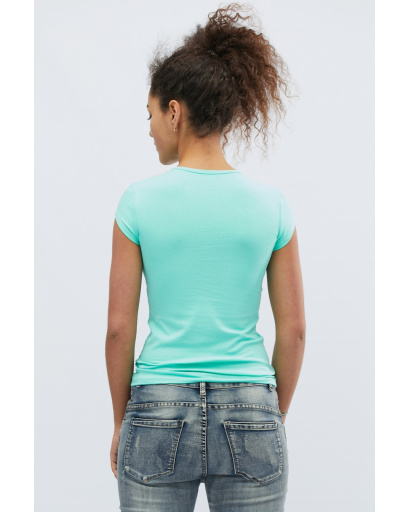 Футболка жіноча базова Standart CRC FS-214-7 57844, Колір: М'ята, Розмір: M, зображення 3