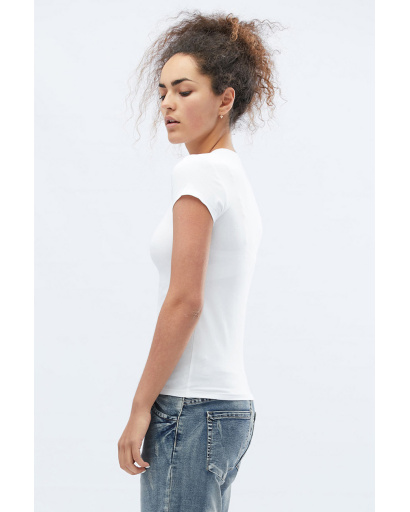 Футболка жіноча базова Standart CRC FS-214-3 57845, Колір: Білий, Розмір: XS, зображення 2