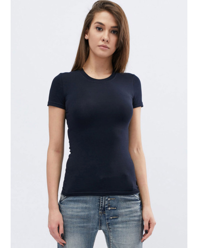 Футболка жіноча базова Standart CRC FS-201-2 57834, Колір: Темно-синій, Розмір: L, зображення 2