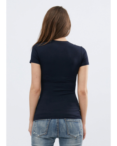 Футболка жіноча базова Standart CRC FS-201-2 57834, Колір: Темно-синій, Розмір: L, зображення 4