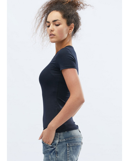 Футболка жіноча базова Standart CRC FS-201-2 57834, Колір: Темно-синій, Розмір: L, зображення 5