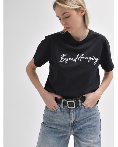 Женская черная футболка на каждый день Beyond Amazing 57927, Цвет: Черный, Размер: S, изображение 3