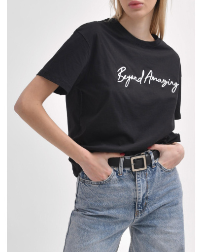 Женская черная футболка на каждый день Beyond Amazing 57927, Цвет: Черный, Размер: S, изображение 5