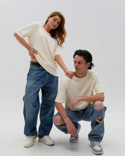 Футболка унісекс базова oversize Premium CRC FP-133-6 57808, Колір: Жовтий, Розмір: XL, зображення 5