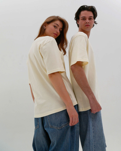 Футболка унісекс базова oversize Premium CRC FP-133-6 57808, Колір: Жовтий, Розмір: XL, зображення 6